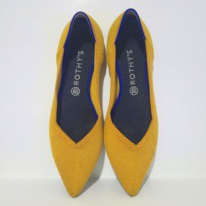 Rothy's Yellow Saffron The Point Slip on Flats 12W